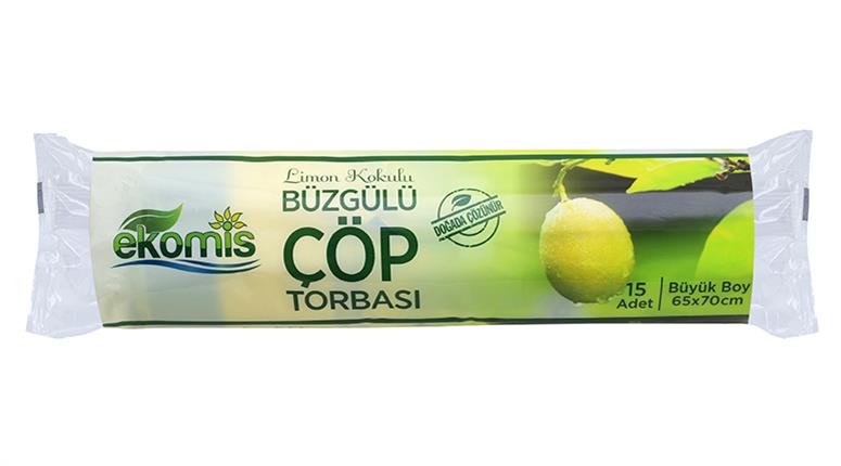 Büzgülü Büyük Limon Kokulu Çöp Poşeti
