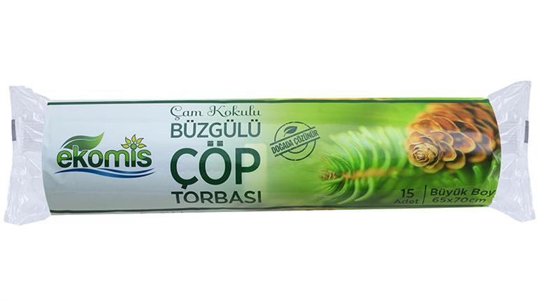 Büzgülü Büyük Çam Kokulu Çöp Poşeti